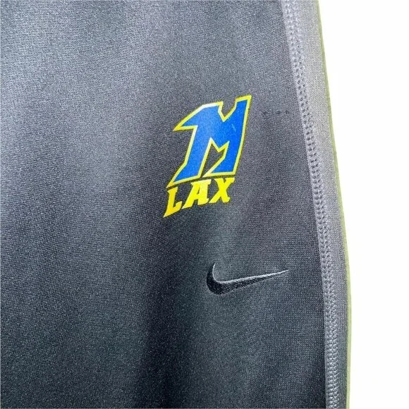 Nike Michigan LaCrosse LAX Men's Size Small Therma-Fit Black Pull On Sweatpants - Picture 2 of 11